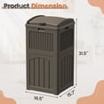 thumbnail image 6 of Homall Homes 36 Gallon Trash Can Plastic Kitchen Trash Can,Dark Brown, 6 of 8