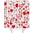 thumbnail image 2 of Valentine''s Day Shower Curtain Red Pink Heart Romantic Sweet Love for Lover Couple Creative Bathroom Decor Fabric Curtain with Hooks, 5881AL-180x213, 2 of 4