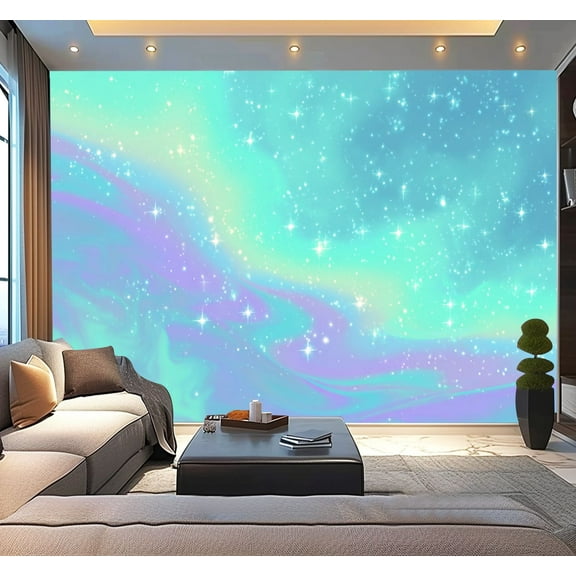 Peel and Stick Wallpaper Galaxy fantasy pastel colors Modern Art Wall Mural Decor Self Adhesive and Removable 100in x 144in