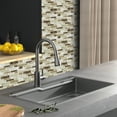 thumbnail image 2 of DEWOO 10 Sheets Peel and Stick Tile Backsplash, Stick on Wall Tiles, Self Adhesive Tile Sticker for Kitchen Backsplash and Bathroom(12"x12",Brown Marble), 2 of 11