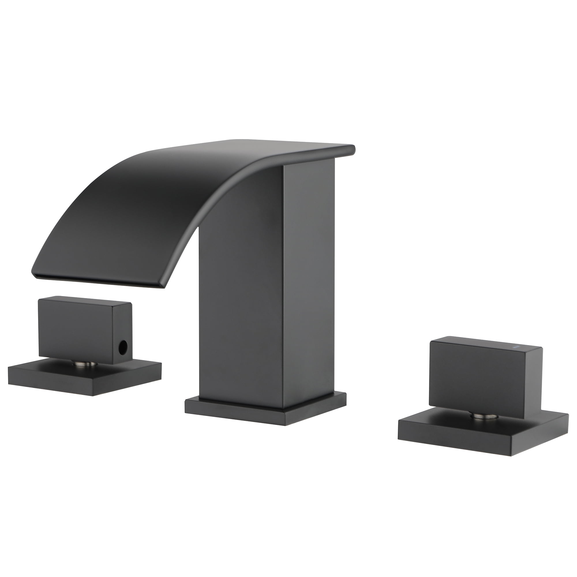 Deck Mounted Three Hole Bathroom Sink Faucet, Dual Knob Handle Basin ...