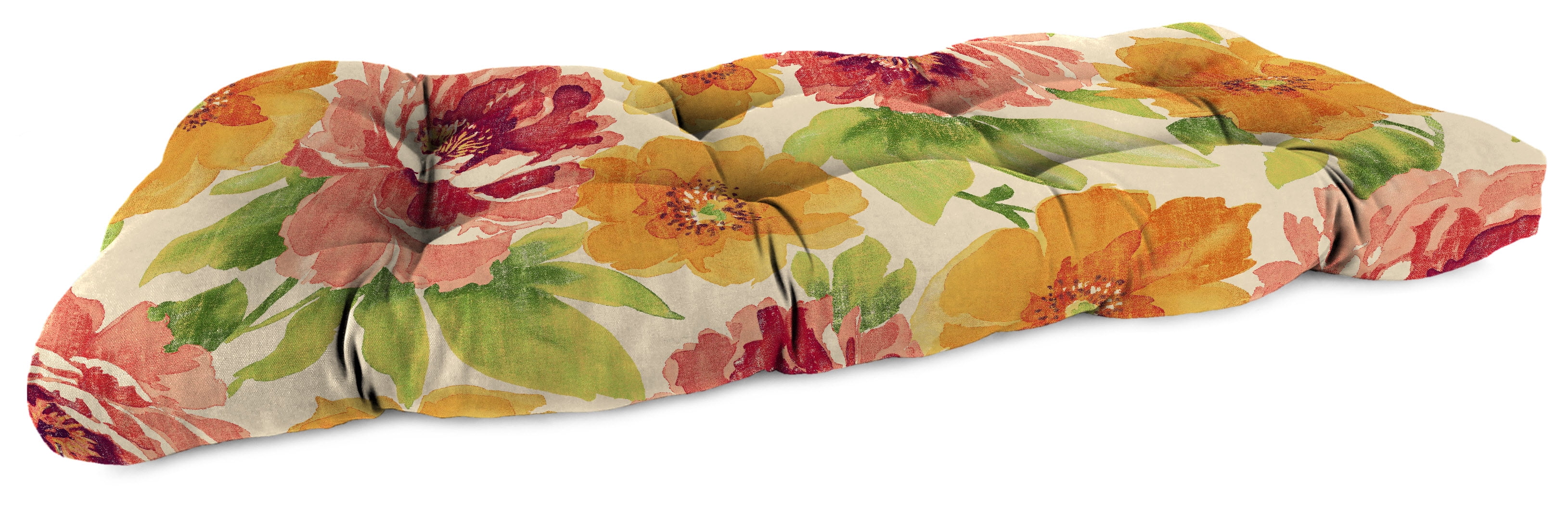 Mainstays Muree Primrose Outdoor Patio Wicker Settee Cushion