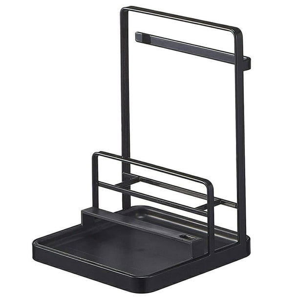 Billuyoard Estante multifuncional para utensilios de cocina, tipo sentado con escurridor, tapa de olla, cuchara, estante para el hogar, Mini tapa de olla, Cocina y Comedor Negro Billuyoard HA026850-01