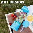 thumbnail image 3 of Portable Blender,270 Watt for Shakes and Smoothies Waterproof Blender USB Rechargeable with 20 oz BPA Free Blender Cups with Travel Lid. (Blue, 20 oz), 3 of 8