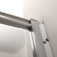 thumbnail image 3 of 60" W x 72"H Shower Doors, Single Sliding Shower Doors Tempered Glass Bypass Shower Enclosure with Handle and Towel Bar, Clear Glass Bathroom Doors in Brushed Nickel Finish, 3 of 6