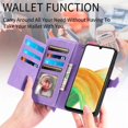 thumbnail image 4 of for Samsung Galaxy A13 5G 6.5 inch Case, Wallet for Women Men, Durable PU Leather Magnetic Flip Lanyard Strap Wristlet Zipper Card Holder Wallet Phone Case for Samsung Galaxy A13 5G, 4 of 10
