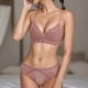 thumbnail image 3 of Gibobby Conjunto Lencería Tanga Y Bralette Ropa interior francesa Sentido femenino Encaje Algodón Sin anillo de Conjunto de sujetador(Rosa, 70A), 3 of 4