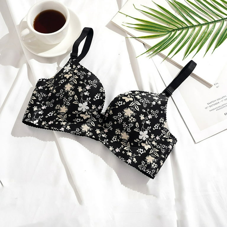 Cotton Push-Up Ladies Floral Design Bra, Size: 34 Inch, Printed at