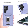 thumbnail image 5 of CoverON For Samsung Galaxy S22 Ultra Case, KickStand Ring Credit Card slot Rugged Phone Cover Magnetic holder, Lavender, 5 of 10