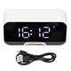 thumbnail image 1 of D-88 Multifunctional Bluetooth Speaker, Portable, Dual Alarm Clock Function, Ideal for Bedroom or Office, White, 1 of 4