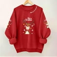 thumbnail image 4 of KHONTS Women's Christmas Sweatshirt Crew Neck Cute Festive Print Pullover Long Sleeve Graphic Tops M M, 4 of 4
