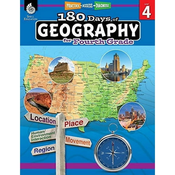 180 Daysâ„¢: Geography for Fourth Grade Book