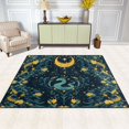 thumbnail image 2 of Yayeee Area Rugs for Living Room 5.2'x4' Non Slip Washable Bedroom Floor Carpet, Green Dragon Flowers, 2 of 5