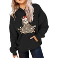 thumbnail image 3 of Ulitacool Teen Sweatshirts For Girls Crewneck Shirts Cartoon Pattern Long Sleeve Top Basic Wear 8-10 Years Black, 3 of 3