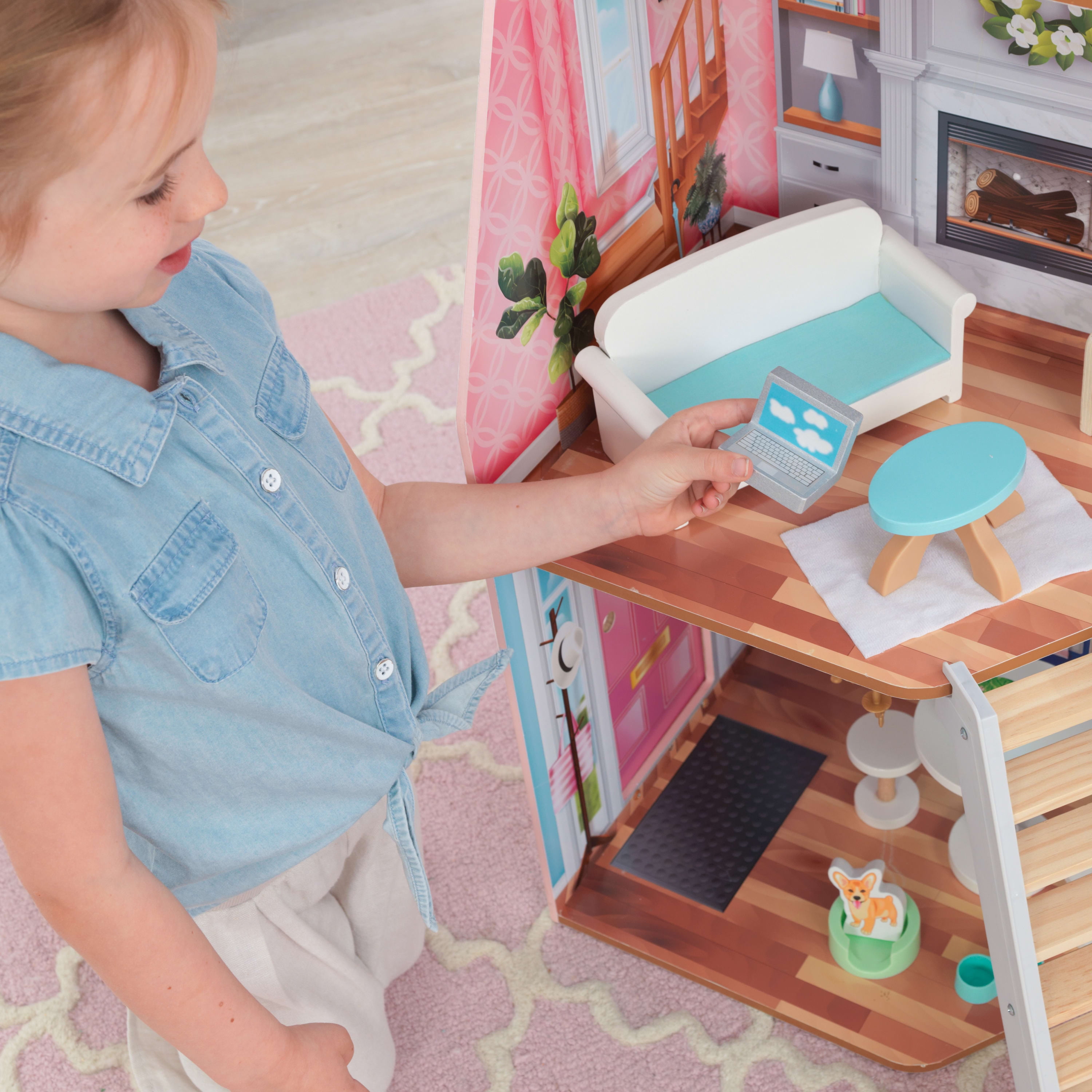 KidKraft Matilda Wooden Dollhouse with Balcony, Movable