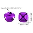 thumbnail image 2 of Unique Bargains DIY Small Bells 20mm/0.79-Inch 40pcs  Craft Bells Bulk for Christmas Festival Party Home Purple, 2 of 3