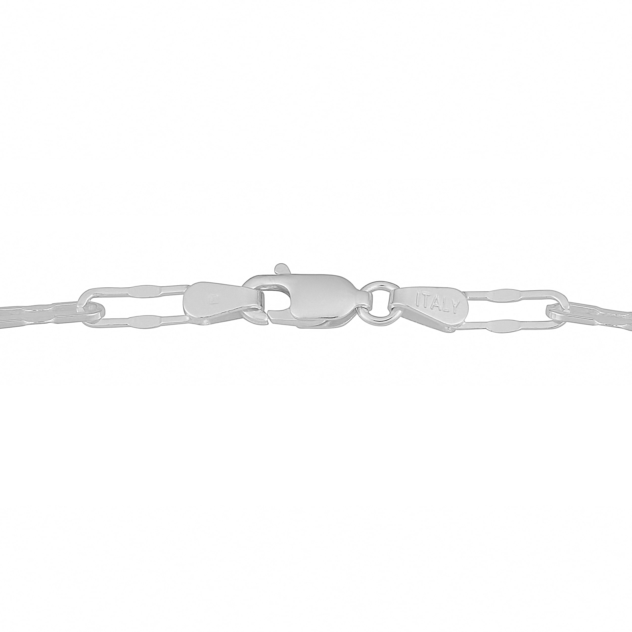 KoolJewelry Sterling Silver Fancy Long Cable Anklet (3.5 mm, 10 inch)