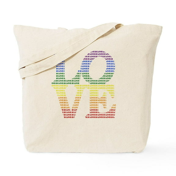 CafePress - Love Is Love LGBT Tote Bag - Unisex Canvas Tote Bag, Beige, 1-Piece