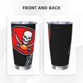 thumbnail image 3 of Taza térmica duradera de acero inoxidable 304 con tapa y pajita con temática del equipo de fútbol de los Buccaneers Taza térmica de acero inoxidable de 20 oz Taza para automóvil Adecuada para bebidas, 3 of 8