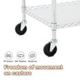 thumbnail image 6 of Huisuilinss Heavy Duty Tiered Rolling Utility Cart on Wheels,Commercial Grade Utility Cart,Metal Serving Cart with Wire Shelving and Handle Bar for Kitchen, Office, Hardware, 6 of 7