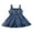 Blue, variant on Spewahor Toddler Girls Summer Denim Dress, Fashion Sleeveless Button Down Ruffle Tank Dress 6M-4T