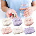 thumbnail image 2 of 7-Compartment Portable Pill Organizer Box, Compact Weekly Medication Storage Case, 2 of 8