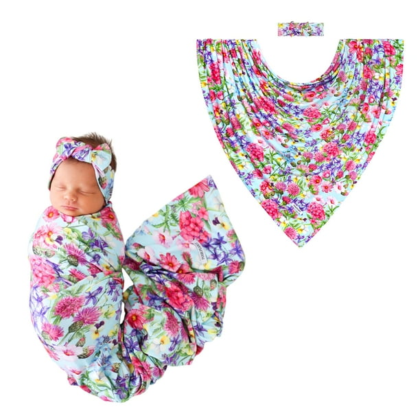 Set de pañales y diademas para bebé Posh Peanut, 112 x 112 cm, bambú