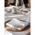 thumbnail image 6 of Thanksgiving Fall Cloth Napkins Set of 8 Reusable Dinner Napkins, Blue White Pumpkin Eucalyptus Autumn Cocktail Napkin Washable Table Napkins for Wedding/Holiday Party/Baby Shower 20"x20", 6 of 7