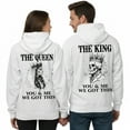 thumbnail image 2 of Lotusprinthandmade Valentine’s Day King And Queen Couple Hoodie 2D S-5XL Multicolor (S) – Valentine Couple Hoodie Set, 2 of 5