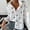 White, variant on Women's Butterfly Print Shirts Tops Long Sleeve Lapel Button Down Blouse Fall Casual Fitted Womens Casual Tops