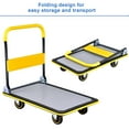 thumbnail image 4 of Costway 660lbs Folding Platform Cart Dolly Push Hand Truck Moving Warehouse Foldable, 4 of 9