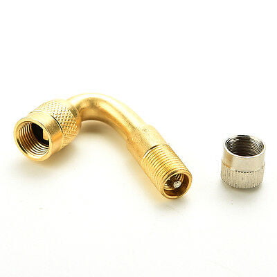 Motorcycle Car Truck Bicycle Scooter Air Tyre Valve Extension Adapter Brass  GQ 