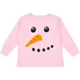 thumbnail image 3 of Inktastic Snowman Face Boys or Girls Long Sleeve Toddler T-Shirt, 3 of 5