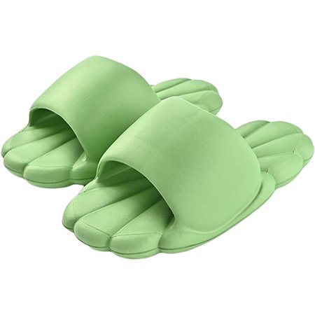 

CoCopeaunts Novelty Women Shell Slides Non-Slip Open Toe Sandals Lightweight Beach Slides Indoor & Outdoor