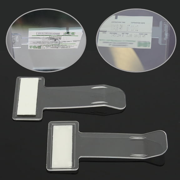 SPRING PARK Ticket Holder Clip Transparent Durable Plastic Parking Permit Holder for Office