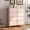 Pink, variant on XM Tall Dresser With 8 Fabric Drawers Organizer Units, Chest Of Drawers For Bedroom With Wooden Top