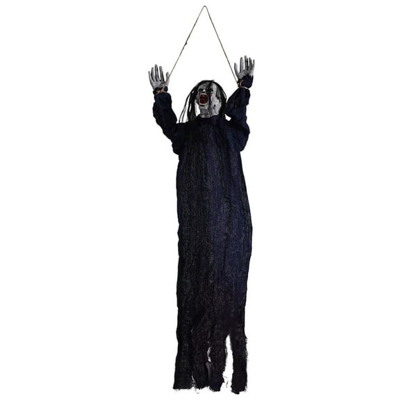 YIMWNYI Halloween Hanging Ghost, Creeping Ghost Decoration, Outdoor Indoor Decor, Eerie Halloween Props, Realistic Ghost Design, Halloween Party Decorations