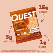 Quest Protein Cookie, Peanut Butter, 15g Protein, 12 Ct