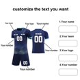 thumbnail image 4 of Custom Football Kit Set for Adult and Child, Name Number Team Logo DIY Family Match Personalized Jersey Shirt Shorts Set, Dad and Son Matching Outfits Navy XXL, 4 of 6
