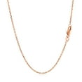 thumbnail image 3 of 14k Rose Gold Diamond Cut Cable Link Chain 1.3mm Size 16 inches, 3 of 4