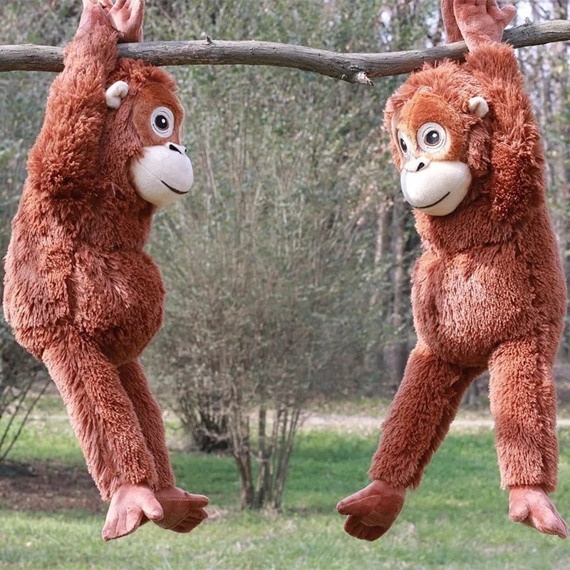 Esterze Punch Orangutan Djungeskog Brown Plush 26in Punch Monkey Plushie Perfect for Birthday Easter Holiday Gifts