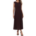 thumbnail image 2 of INSPIRE CHIC Women's Dress Polka Dot Tank Sleeveless A-Line Mother's Day Sundress Red Black S, 2 of 6