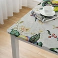 thumbnail image 4 of nygtbtfer Round Tablecloth  Summer Farm Lemon with Floral Leaves  Table Cover Washable and Spillproof Table Cloths for Kitchen Dinner Picnic Holiday Party Buffet Decor Watercolor Fruit on Yellow, 4 of 7