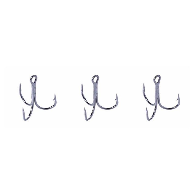 Greeniant 20 piezas 3 garras 4 #6 #8 #10 # anzuelos de pesca volcados de Metal de curva redonda fuerte y afilada para atún al aire libre Triple púas de Type1 NO1 Greeniant CBP052369