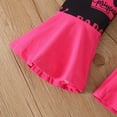 thumbnail image 5 of Emitonse Baby Girl Clothes Toddler Girl Outfit Fashion Preemie Baby Girl Clothes Romper Fall Winter Outfits Gifts for Girls Cute Bell Bottoms Pant Sets Size for 12-18 Months,Hot Pink, 5 of 6