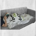 thumbnail image 6 of Family Soft Flannel Fleece Throw Blanket, Lettering Family is Everything Motivaonal Phrase Branches Leaves, Cozy Plush for Indoor and Outdoor Use, 50" x 60", Apple Green Black White, by Ambesonne, 6 of 6
