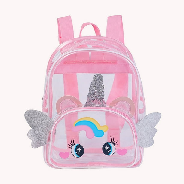 Mochila de unicornio para ninos mochila escolar transparente para nina y nino rosa Likrtyny Para estrenar Walmart en linea
