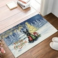 thumbnail image 2 of Merry Christmas Scottish Terrier Snowy Winter with Gifts Tree Decorations Doormat Scottie Dog Lover Gifts Indoor Outdoor Welcome Mat - 12020, 2 of 5