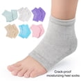 thumbnail image 2 of Happydeer 1 Pair Heel Sock Moisturizing Anti-cracking Anti-slip Shock Absorbing Skin Rejuvenation Soft Mesh Gel Heel Protector Sleeve Sock Foot Care, 2 of 13