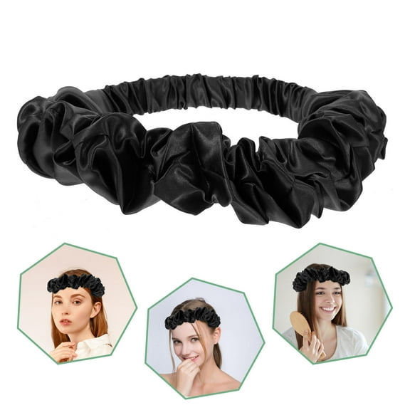 LOLIPPYY Satin Headbands 1Pcs Black for Weddings